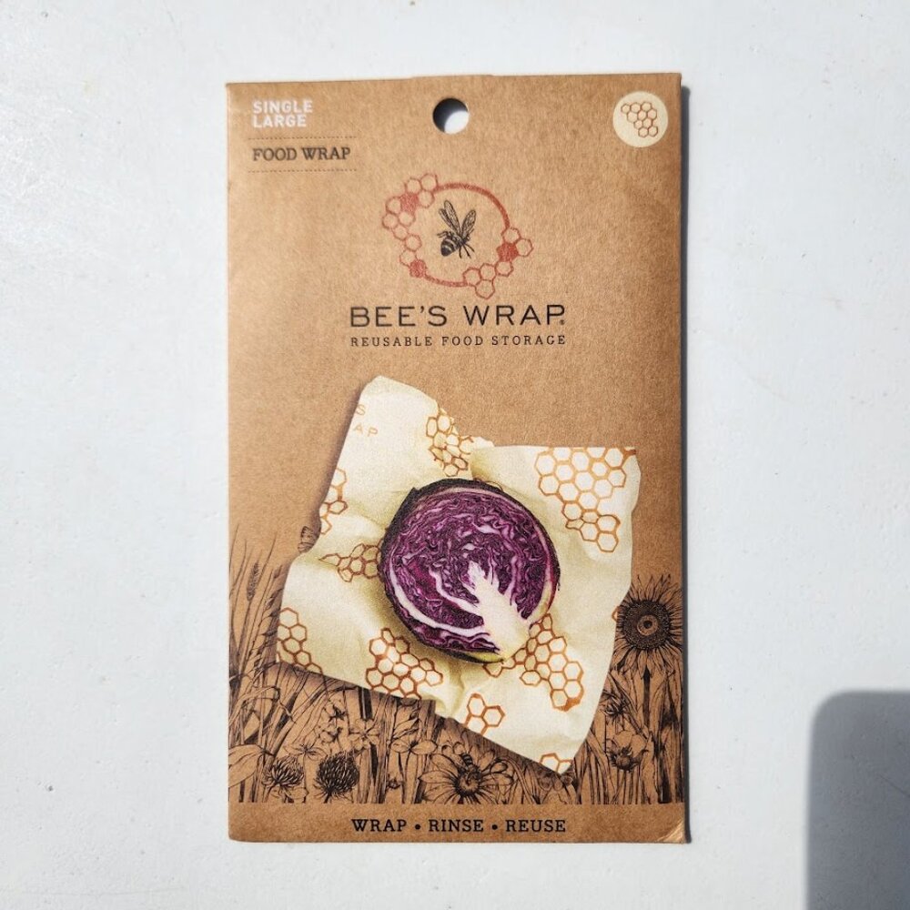 New Bee's Wrap Reusable Food Wrap Storage Reusable Beeswax Was Organic Cotton
